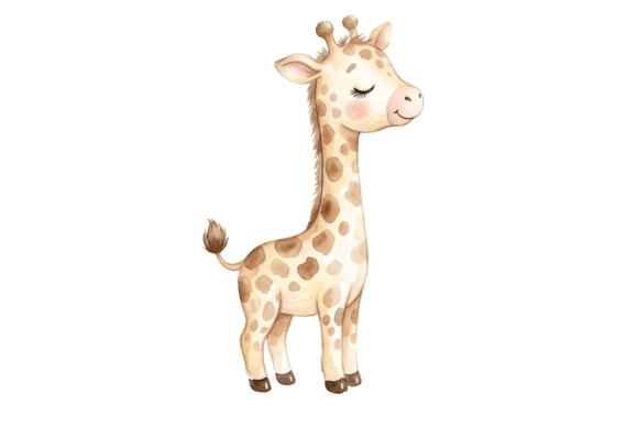 Cute Giraffe PNG Clipart for Design