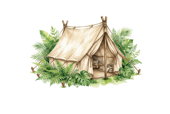 Elevating Outdoor Branding: The Strategic Value of Safari Camping Tent Clipart in Modern DIY and Commercial Design