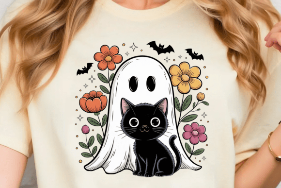 Evaluating the Cute Halloween Ghost and Cat PNG for Seasonal Crafting Projects
