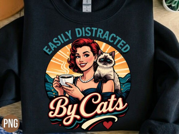 Integrating the Women Easily Distracted by Cats PNG into Your Creative Workflow