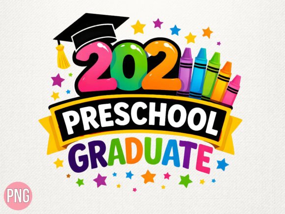 Preschool Graduate 2026 Crayon PNG